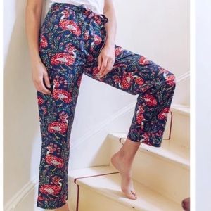 Printfresh Anthropologie Queen Lotus Indigo Blue Pajama Pants